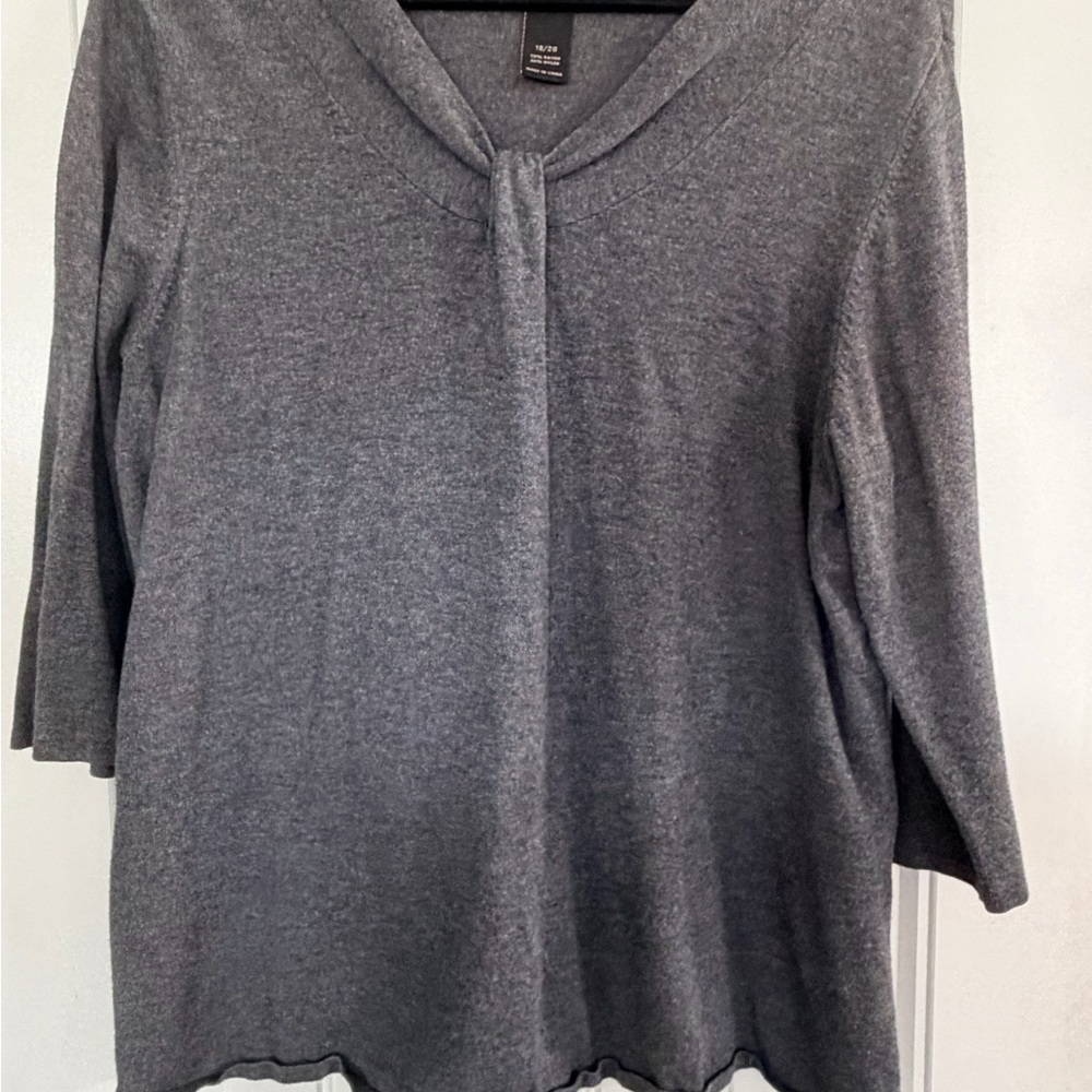 Lane Bryant Charcoal Long Sleeve Top